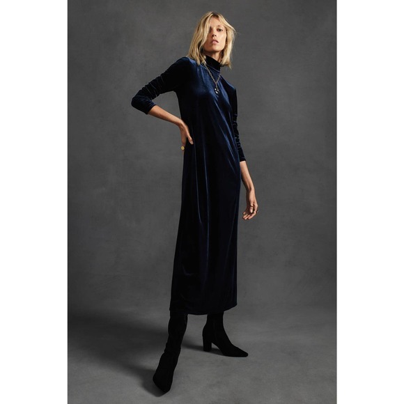 Anthropologie Dresses & Skirts - New Anthropologie Bianca Velvet Maxi Dress by Amadi $158 SMALL Blue